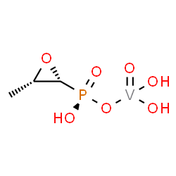ChemSpider 2D Image | Dihydroxy{[(2R,3S)-3-methyl-2-oxiranyl]phosphonato-kappaO}oxovanadium | C3H8O7PV