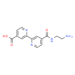 ChemSpider 2D Image | 4'-[(2-Aminoethyl)carbamoyl]-2,2'-bipyridine-4-carboxylic acid | C14H14N4O3