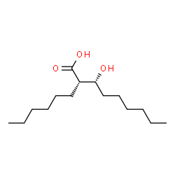 ChemSpider 2D Image | (2S,3R)-2-Hexyl-3-hydroxynonanoic acid | C15H30O3