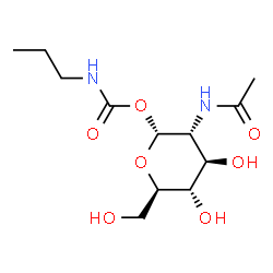 ChemSpider 2D Image | 2-Acetamido-2-deoxy-1-O-(propylcarbamoyl)-alpha-D-glucopyranose | C12H22N2O7