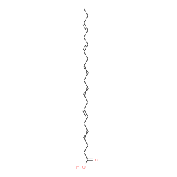 ChemSpider 2D Image | (7E,16E,19E)-4,7,10,13,16,19-Docosahexaenoic acid | C22H32O2