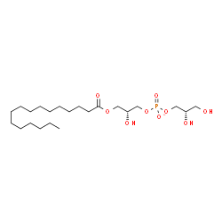 ChemSpider 2D Image | (2S)-2,3-Dihydroxypropyl (2R)-2-hydroxy-3-(palmitoyloxy)propyl phosphate | C22H44O9P