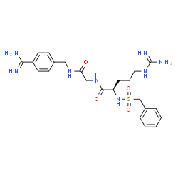 ChemSpider 2D Image | N~2~-(Benzylsulfonyl)-D-arginyl-N-(4-carbamimidoylbenzyl)glycinamide | C23H32N8O4S