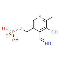 ChemSpider 2D Image | [5-Hydroxy-4-(iminomethyl)-6-methyl-3-pyridinyl]methyl dihydrogen phosphate | C8H11N2O5P