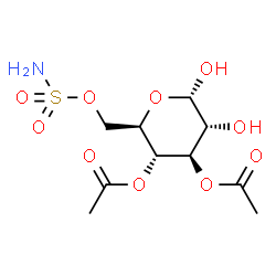 ChemSpider 2D Image | 3,4-Di-O-acetyl-6-O-sulfamoyl-alpha-D-glucopyranose | C10H17NO10S