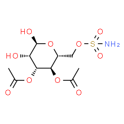 ChemSpider 2D Image | 3,4-Di-O-acetyl-6-O-sulfamoyl-alpha-D-mannopyranose | C10H17NO10S