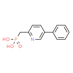 ChemSpider 2D Image | [(5-Phenyl-2-pyridinyl)methyl]phosphonic acid | C12H12NO3P