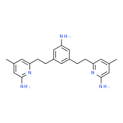 ChemSpider 2D Image | 6,6'-[(5-Amino-1,3-phenylene)di-2,1-ethanediyl]bis(4-methyl-2-pyridinamine) | C22H27N5