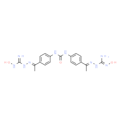 ChemSpider 2D Image | (2E,2'E)-2,2'-{Carbonylbis[imino-4,1-phenylene(1E)-1-ethyl-1-ylidene]}bis(N-hydroxyhydrazinecarboximidamide) | C19H24N10O3