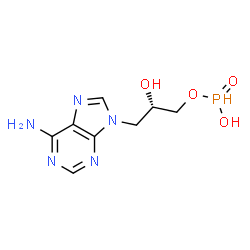 ChemSpider 2D Image | (2S)-3-(6-Amino-9H-purin-9-yl)-2-hydroxypropyl hydrogen phosphonate | C8H12N5O4P