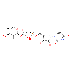 ChemSpider 2D Image | UDP-ALPHA-D-XYLOPYRANOSE | C14H22N2O16P2