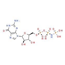 ChemSpider 2D Image | PHOSPHOAMINOPHOSPHONIC ACID GUANYLATE ESTER | C10H17N6O13P3