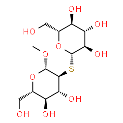 ChemSpider 2D Image | Methyl 2-S-beta-D-glucopyranosyl-2-thio-beta-L-glucopyranoside | C13H24O10S