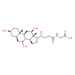 ChemSpider 2D Image | N-[(3beta,5alpha,7alpha,12beta,17alpha)-3,7,12-Trihydroxy-24-oxocholan-24-yl]glycine | C26H43NO6