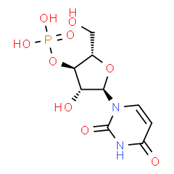 ChemSpider 2D Image | 1-(3-O-Phosphono-alpha-L-arabinofuranosyl)-2,4(1H,3H)-pyrimidinedione | C9H13N2O9P