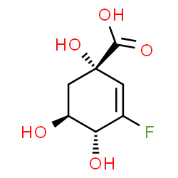 ChemSpider 2D Image | 2-ANHYDRO-3-FLUORO-QUINIC ACID | C7H9FO5