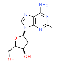 ChemSpider 2D Image | 2-Fluoro-2'-deoxyadenosine | C10H12FN5O3