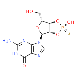ChemSpider 2D Image | guanosine-2',3'-cyclophosphorothioate | C10H12N5O6PS