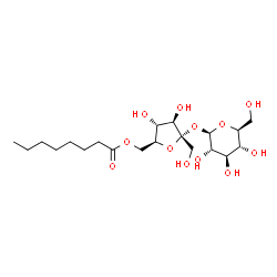 ChemSpider 2D Image | 6-O-Octanoyl-alpha-L-fructofuranosyl beta-L-glucopyranoside | C20H36O12