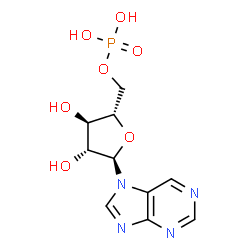ChemSpider 2D Image | 7-ALPHA-D-RIBOFURANOSYL-PURINE-5'-PHOSPHATE | C10H13N4O7P