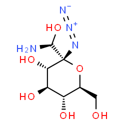 ChemSpider 2D Image | C-(1-AZIDO-ALPHA-D-GLUCOPYRANOSYL) FORMAMIDE | C7H14N4O6