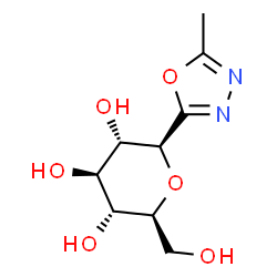 ChemSpider 2D Image | 2-(BETA-D-GLUCOPYRANOSYL)-5-METHYL-1,3,4-OXADIAZOLE | C9H14N2O6