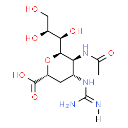 ChemSpider 2D Image | 2,4-DEOXY-4-GUANIDINO-5-N-ACETYL-NEURAMINIC ACID | C12H22N4O7