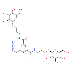 ChemSpider 2D Image | 1,3-DI(N-PROPYLOXY-A-MANNOPYRANOSYL)-CARBOMYL 5-METHYAZIDO-BENZENE | C27H41N5O14