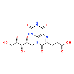 ChemSpider 2D Image | CARBOXYETHYLLUMAZINE | C14H18N4O9