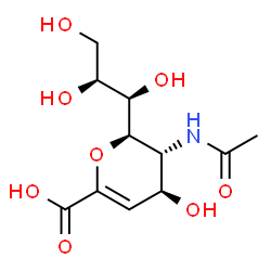 ChemSpider 2D Image | 2-deoxy-2,3-dehydro-n-acetyl-neuraminic acid | C11H17NO8