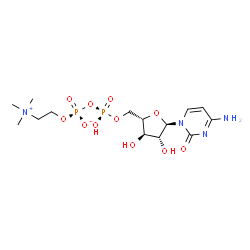 ChemSpider 2D Image | [2-CYTIDYLATE-O'-PHOSPHONYLOXYL]-ETHYL-TRIMETHYL-AMMONIUM | C14H26N4O11P2