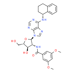 ChemSpider 2D Image | n-1,2,3,4-tetrahydronaphth-1-yl-2'-[3,5-dimethoxybenzamido]-2'-deoxy-adenosine | C29H32N6O6