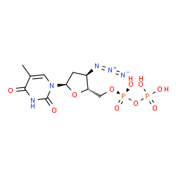 ChemSpider 2D Image | 3'-AZIDO-3'-DEOXYTHYMIDINE-5'-DIPHOSPHATE | C10H15N5O10P2