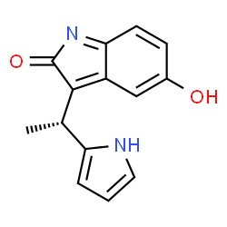 ChemSpider 2D Image | 5-Hydroxy-3-[(1R)-1-(1H-pyrrol-2-yl)ethyl]-2H-indol-2-one | C14H12N2O2