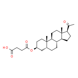 ChemSpider 2D Image | 3beta-hydroxy-5beta-pregnan-20-one hemisuccinate | C25H38O5