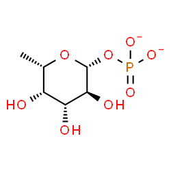 ChemSpider 2D Image | 6-Deoxy-1-O-phosphonato-beta-L-galactopyranose | C6H11O8P