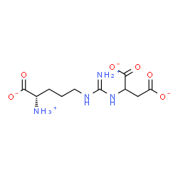ChemSpider 2D Image | 2-[(Ammonio{[(4S)-4-ammonio-4-carboxylatobutyl]amino}methylene)amino]succinate | C10H17N4O6