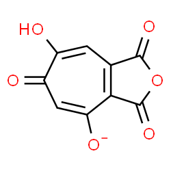 ChemSpider 2D Image | 7-Hydroxy-1,3,6-trioxo-3,6-dihydro-1H-cyclohepta[c]furan-4-olate | C9H3O6