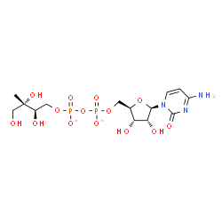 ChemSpider 2D Image | 5'-O-[({[(2R,3S)-2,3,4-Trihydroxy-3-methylbutoxy]phosphinato}oxy)phosphinato]cytidine | C14H23N3O14P2