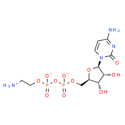 ChemSpider 2D Image | 5'-O-({[(2-Ammonioethoxy)phosphinato]oxy}phosphinato)cytidine | C11H19N4O11P2