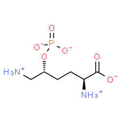 ChemSpider 2D Image | 2,6-Diammonio-2,3,4,6-tetradeoxy-5-O-phosphonato-L-erythro-hexonate | C6H14N2O6P