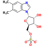 InChI=1/C14H19N2O7P/c1-7-3-9-10(4-8(7)2)16(6-15-9)14-13(18)12(17)11(23-14)5-22-24(19,20)21/h3-4,6,11-14,17-18H,5H2,1-2H3,(H2,19,20,21)/p-2/t11-,12-,13-,14+/m1/s1