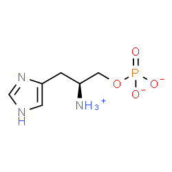 ChemSpider 2D Image | (2S)-2-Ammonio-3-(1H-imidazol-4-yl)propyl phosphate | C6H11N3O4P