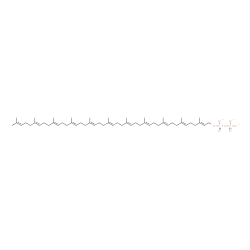 ChemSpider 2D Image | Diphosphoric acid, mono[(2E,6E,10E,14E,18E,22E,26E,30E,34E,38E)-3,7,11,15,19,23,27,31,35,39,43-undecamethyl-2,6,10,14,18,22,26,30,34,38,42-tetratetracontaundecaen-1-yl] ester, ion(3-) | C55H89O7P2