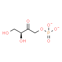 ChemSpider 2D Image | (3S)-3,4-Dihydroxy-2-oxobutyl phosphate | C4H7O7P
