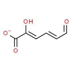 ChemSpider 2D Image | (2Z,4E)-2-Hydroxy-6-oxo-2,4-hexadienoate | C6H5O4
