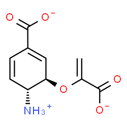 ChemSpider 2D Image | (3R,4R)-4-Ammonio-3-[(1-carboxylatovinyl)oxy]-1,5-cyclohexadiene-1-carboxylate | C10H10NO5