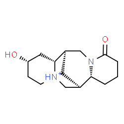 ChemSpider 2D Image | (4alpha,7alpha,9alpha,11beta)-4-Hydroxy-15-oxospartein-1-ium | C15H25N2O2