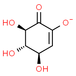 ChemSpider 2D Image | (3R,4S,5R)-3,4,5-Trihydroxy-6-oxo-1-cyclohexen-1-olate | C6H7O5
