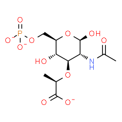 ChemSpider 2D Image | N-acetyl-beta-muramate 6-phosphate | C11H17NO11P